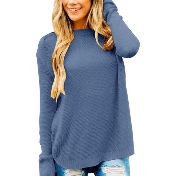 Merokeety Tops - Casual Long Sleeve Sweater, SIZE MEDIUM, 6F-154T001